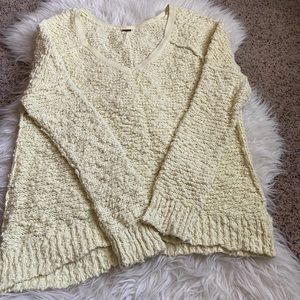 Free People pale yellow sweater. Size small